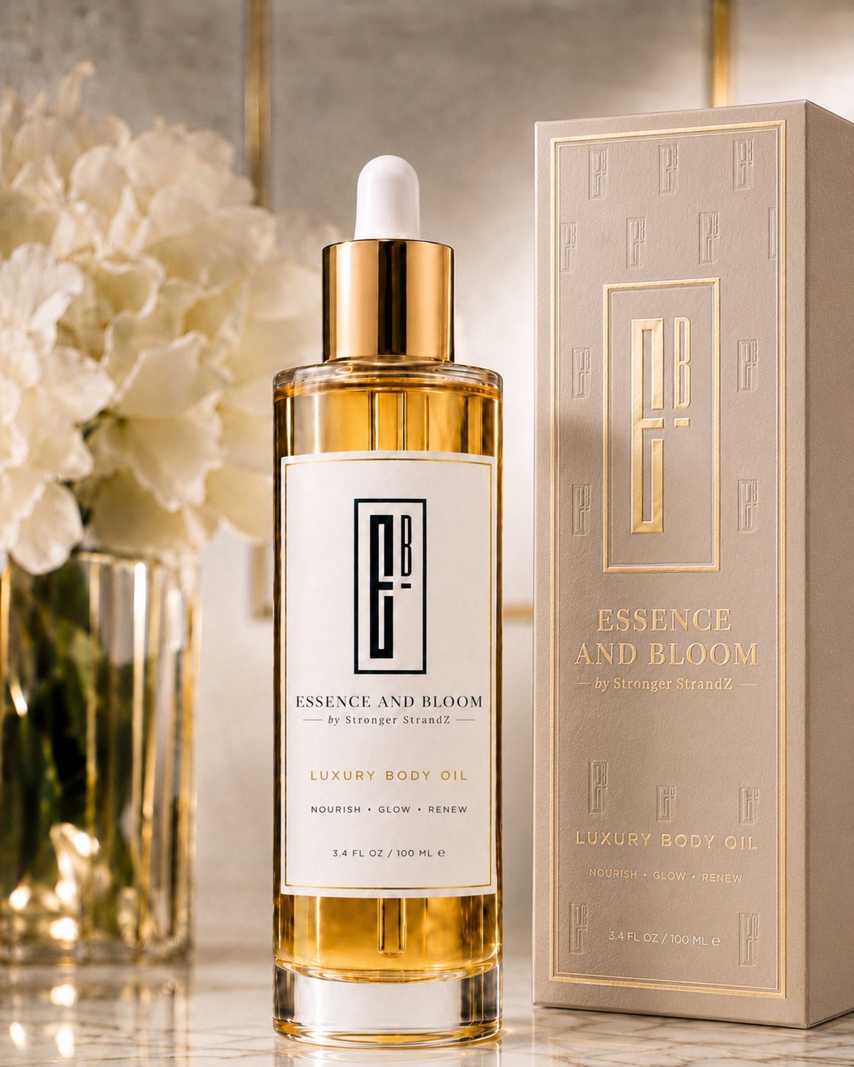Essence and Bloom Body Oil by Stronger StrandZ